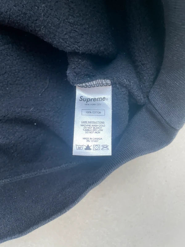 Supreme World Famous Crewneck Black Men's - FW18(Størelse Medium)