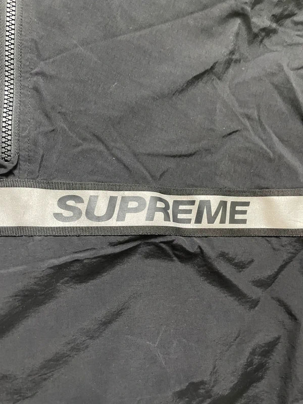 Supreme Reflective Taping Hooded Pullover fra SS18(Størelse X-Large)