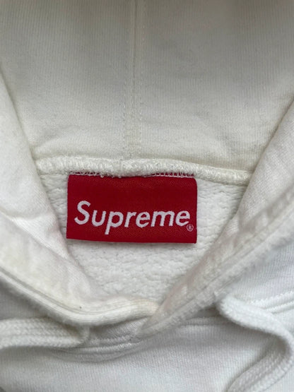 Supreme Set In Logo Hooded Sweatshirt White Men's - SS19(Størelse Large)