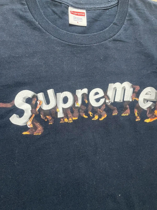 Supreme Apes Tee Navy Men's - SS21(Størelse Large)