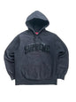 Supreme Patent/Chenille Arc Logo Hooded Sweatshirt(Størelse Large)
