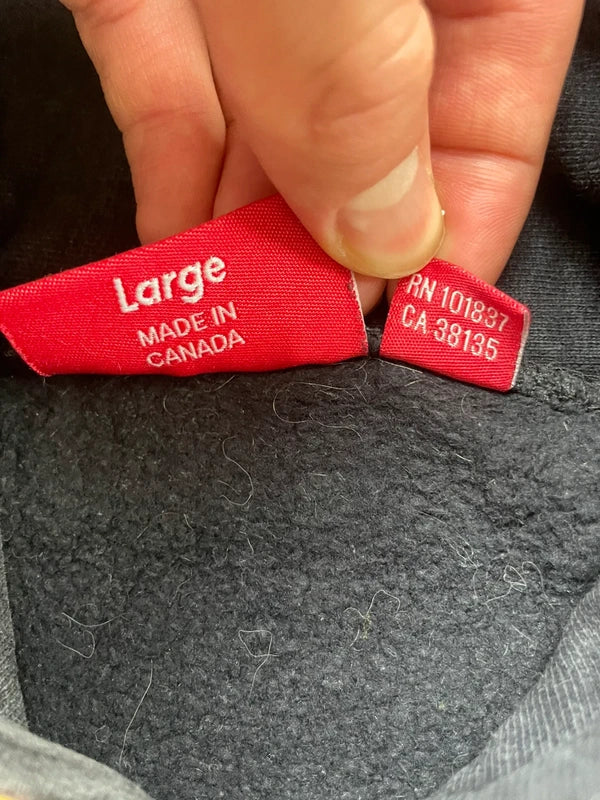 Supreme Patent/Chenille Arc Logo Hooded Sweatshirt(Størelse Large)