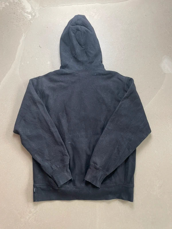 Supreme Patent/Chenille Arc Logo Hooded Sweatshirt(Størelse Large)