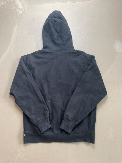 Supreme Patent/Chenille Arc Logo Hooded Sweatshirt(Størelse Large)