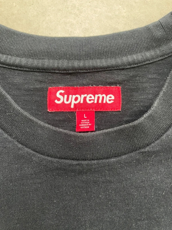 Supreme Twill Applique S/S Top Black Men's - FW24 (Størelse Large)