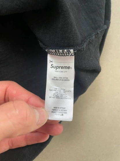 Supreme Twill Applique S/S Top Black Men's - FW24 (Størelse Large)