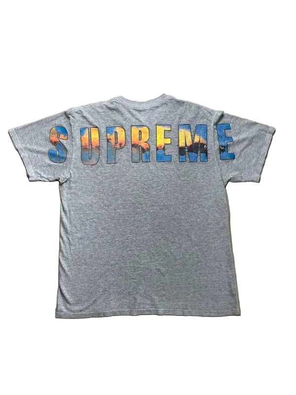 Supreme Crash Tee Heather Grey Men's - FW17(Størelse Medium)