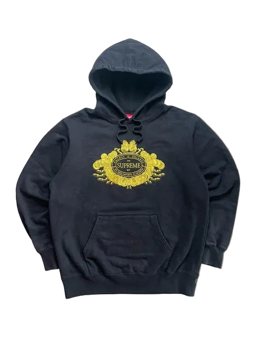 Supreme Love or Hate Hooded Sweatshirt Black Men's - FW18(Størelse Large)