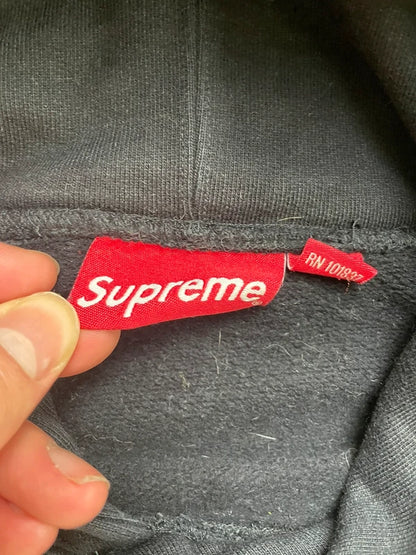 Supreme Love or Hate Hooded Sweatshirt Black Men's - FW18(Størelse Large)