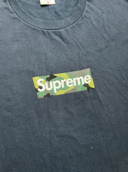 Supreme Box Logo Tee (FW23) Navy Men's - FW23(Størelse Medium)