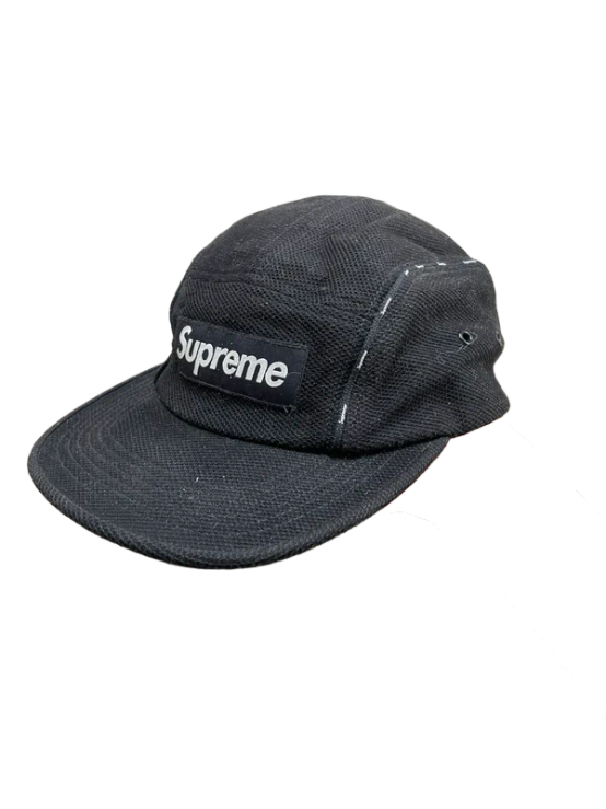 Supreme Pique Piping Camp Cap(Størelse en størelse)