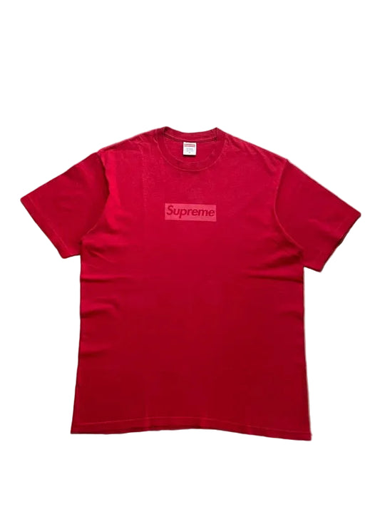 Supreme Tonal Box Logo Tee Red Men's - SS23(Størelse Medium)