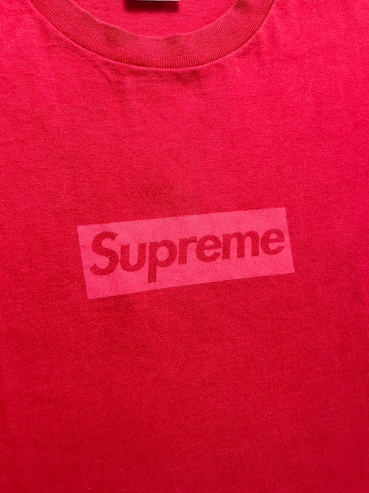 Supreme Tonal Box Logo Tee Red Men's - SS23(Størelse Medium)