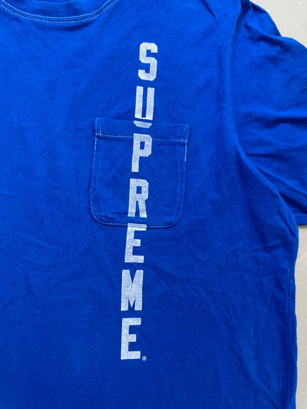 Supreme Contrast Stitch Pocket Tee(X-Large)