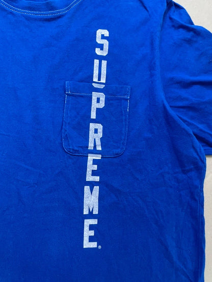 Supreme Contrast Stitch Pocket Tee(X-Large)