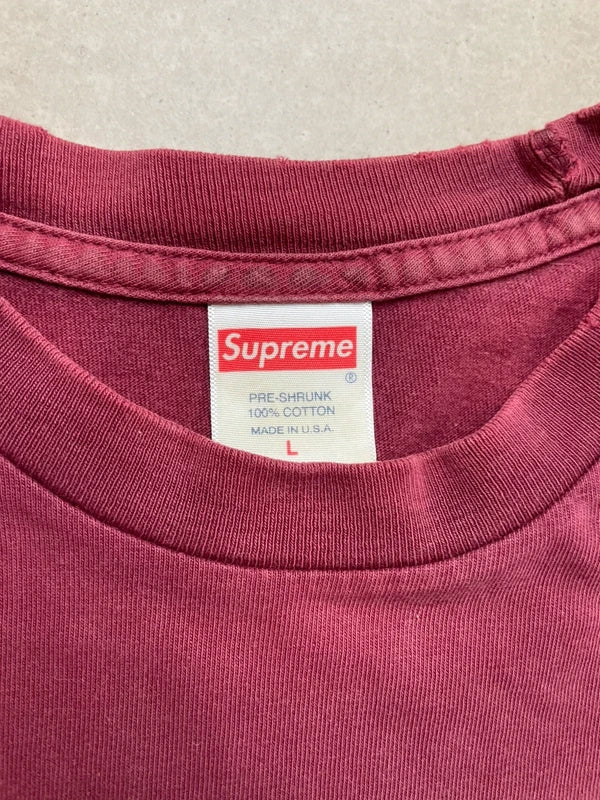 Supreme Pillows Tee Burgundy Men's - FW19 -(Størelse Large)