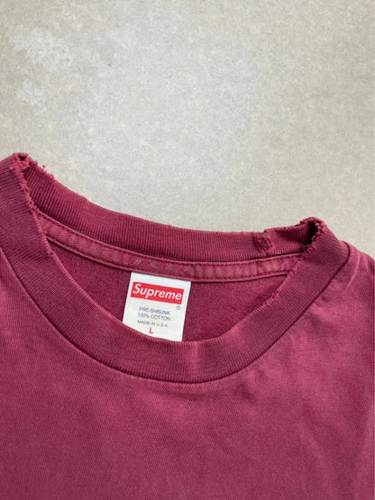 Supreme Pillows Tee Burgundy Men's - FW19 -(Størelse Large)