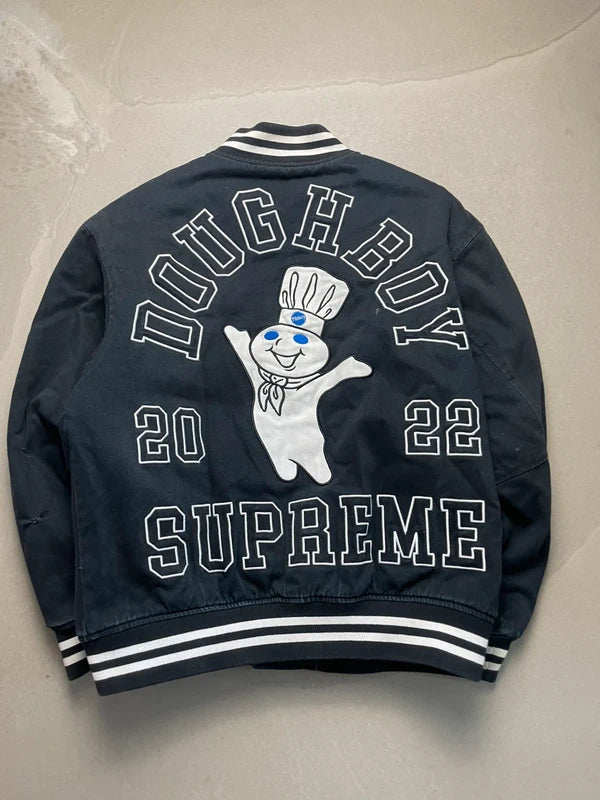 Supreme Mitchell &amp; Ness Doughboy Twill Varsity Jacket(Størelse Medium)