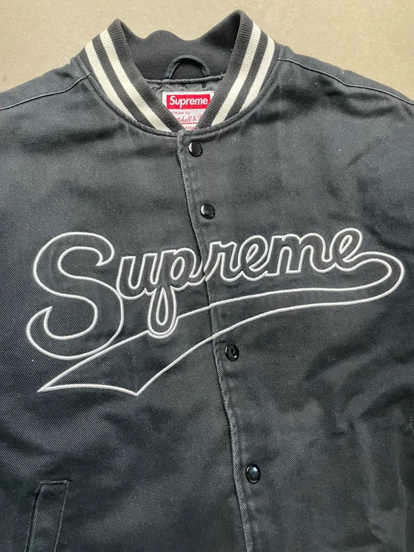 Supreme Mitchell &amp; Ness Doughboy Twill Varsity Jacket(Størelse Medium)