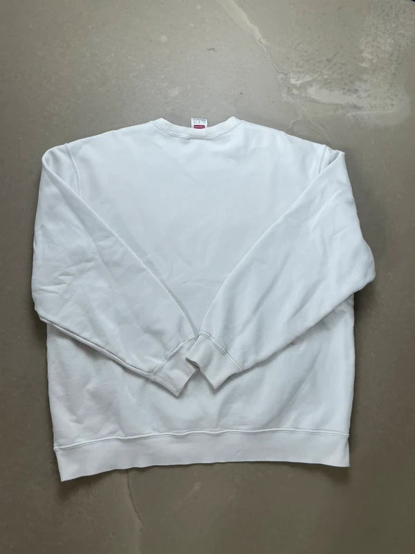 Supreme Nike Jewel Crewneck White(Størelse Large)