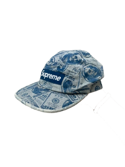 Supreme 100 Dollar Bill Camp Cap(Størelse en størelse)