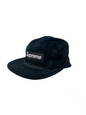 Supreme Corduroy Camp Cap (SS18) Black - SS18(Størelse en størelse)