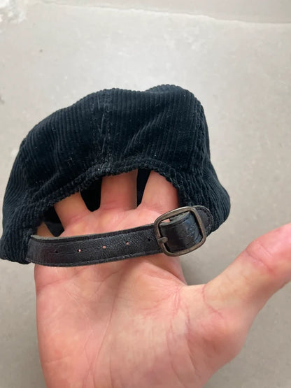 Supreme Corduroy Camp Cap (SS18) Black - SS18(Størelse en størelse)