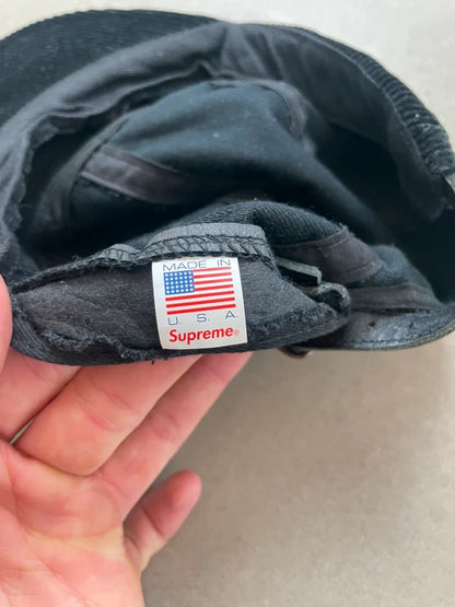 Supreme Corduroy Camp Cap (SS18) Black - SS18(Størelse en størelse)