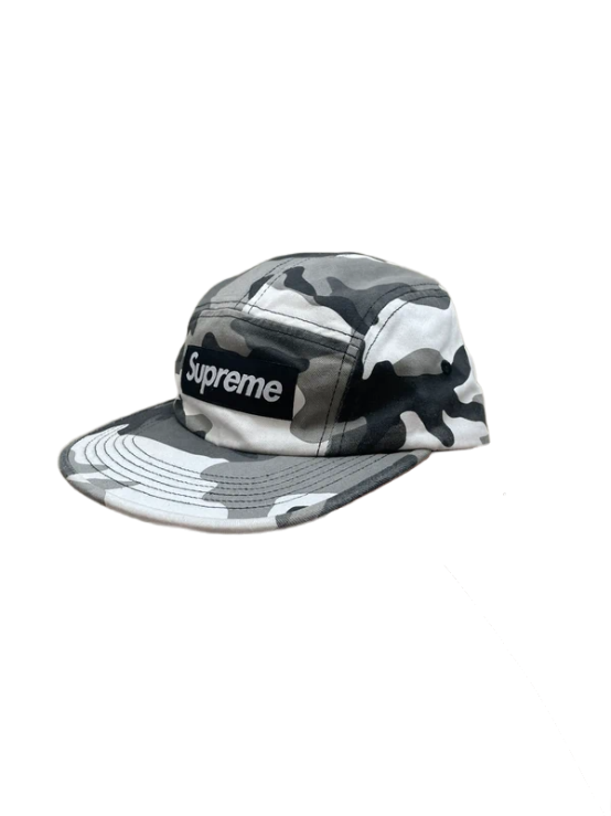 Supreme Washed Chino Twill Camp Cap (SS26) Snow Camo(Størelse en størelse)