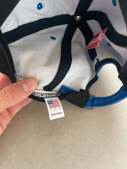 Supreme Pigment Coated Canvas S Logo 6-Panel Blue - FW25(Størelse en størelse)