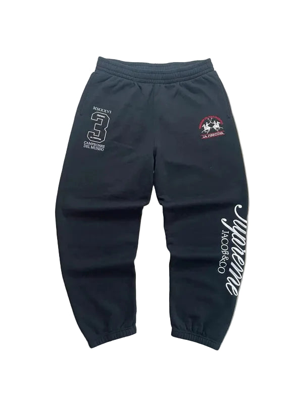 Supreme La Martina Sweatpant Navy Men's - SS26(Størelse Large)