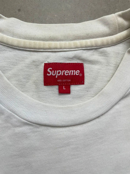 Supreme Printed Arc S/S Top White Men's - FW18(Størelse Large)