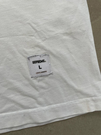 Supreme Printed Arc S/S Top White Men's - FW18(Størelse Large)