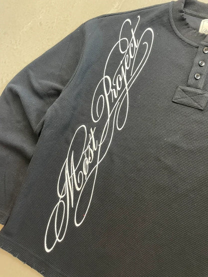 Møst Project Waffle Knit Longsleeve / Black(Størelse Large)