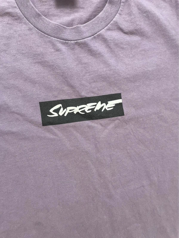 Supreme Futura Box Logo Tee Dusty Purple Men's - SS24(Størelse Small)