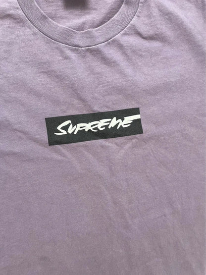 Supreme Futura Box Logo Tee Dusty Purple Men's - SS24(Størelse Small)