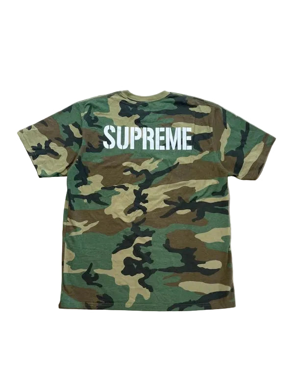 Supreme World Famous Tee Woodland Camo Men's - SS26(Størelse XLarge)