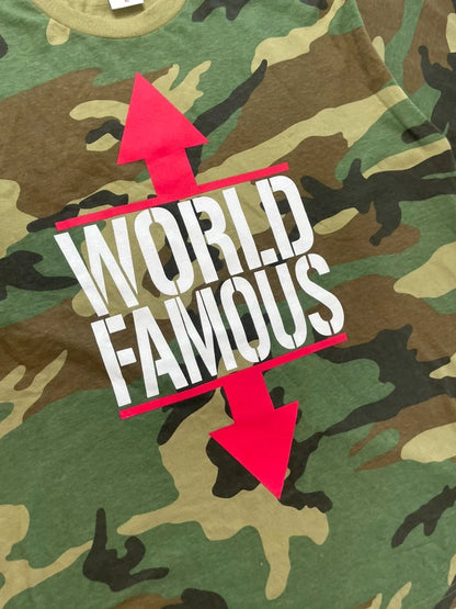 Supreme World Famous Tee Woodland Camo Men's - SS26(Størelse XLarge)