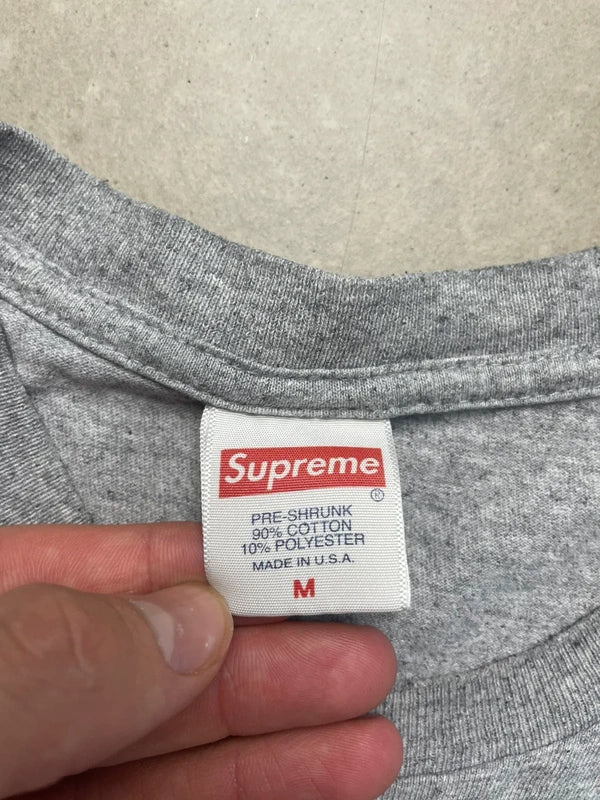 Supreme Diamonds Tee Grey Men's - SS18(Størelse Medium)