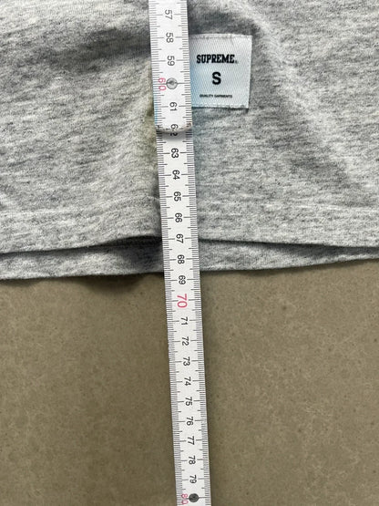 Supreme Collegiate Appliqué S/S Top Grey Men's - FW25(Størelse Small)