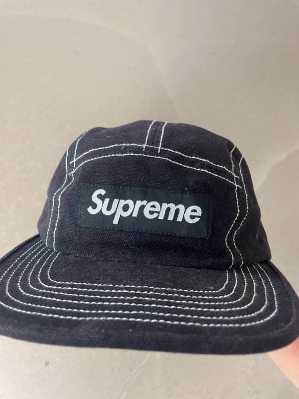 Supreme Field Camp Cap Black - SS20(Størelse en størelse)