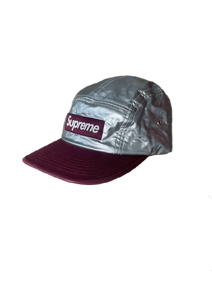 Supreme Silver Navy F/W 2013 Camp Cap 5 Panel Hat(Størelse en størelse)