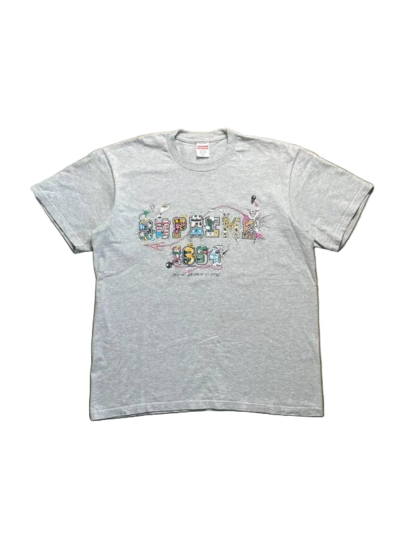 Supreme Varsity Tee Ash Grey(Størelse Medium)