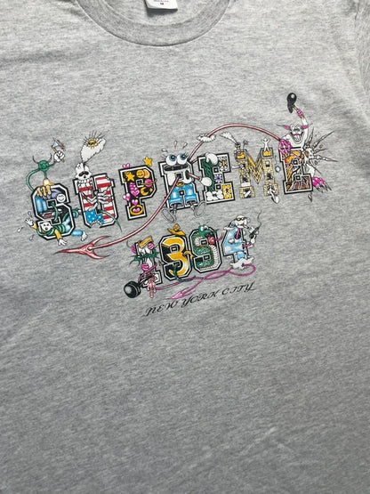 Supreme Varsity Tee Ash Grey(Størelse Medium)