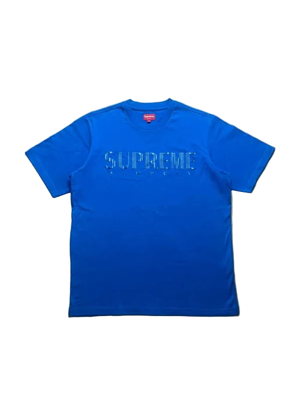 Supreme Gradient Logo Tee Blue Men's - SS19(Størelse Medium)