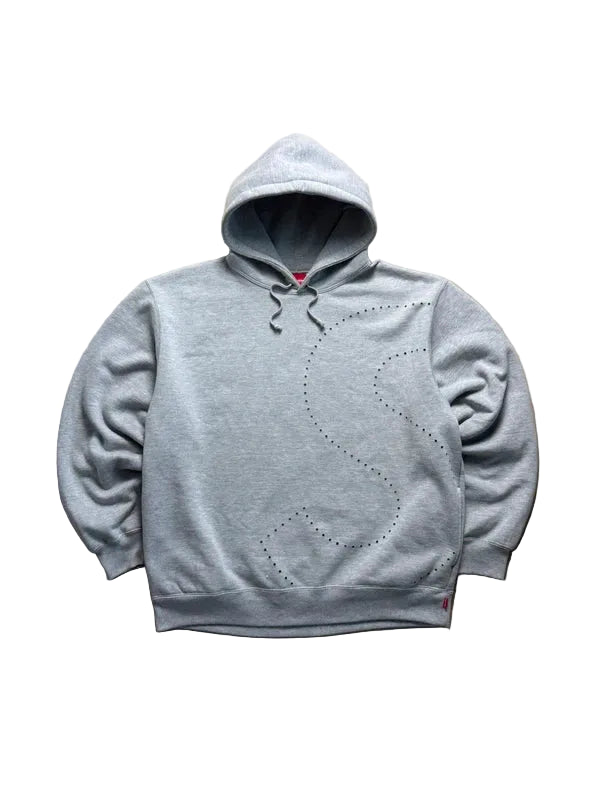 Supreme Laser Cut S Logo Hooded Sweatshirt(Størelse X-Large)
