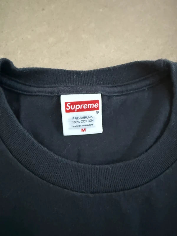 Supreme Arabic Box Logo Tee Navy Men's - SS26(Størelse Medium)