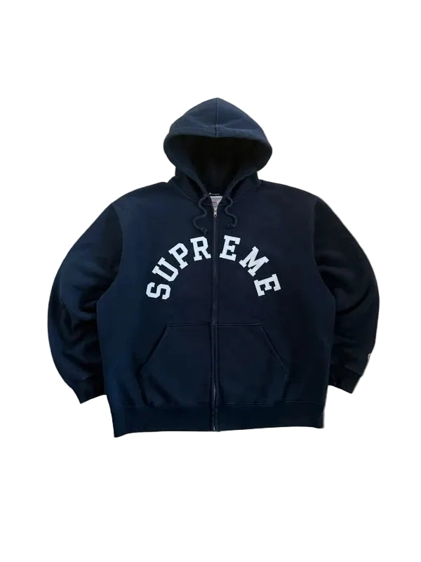 Supreme Champion Zip Up Hooded Sweatshirt(Størelse X-Large)