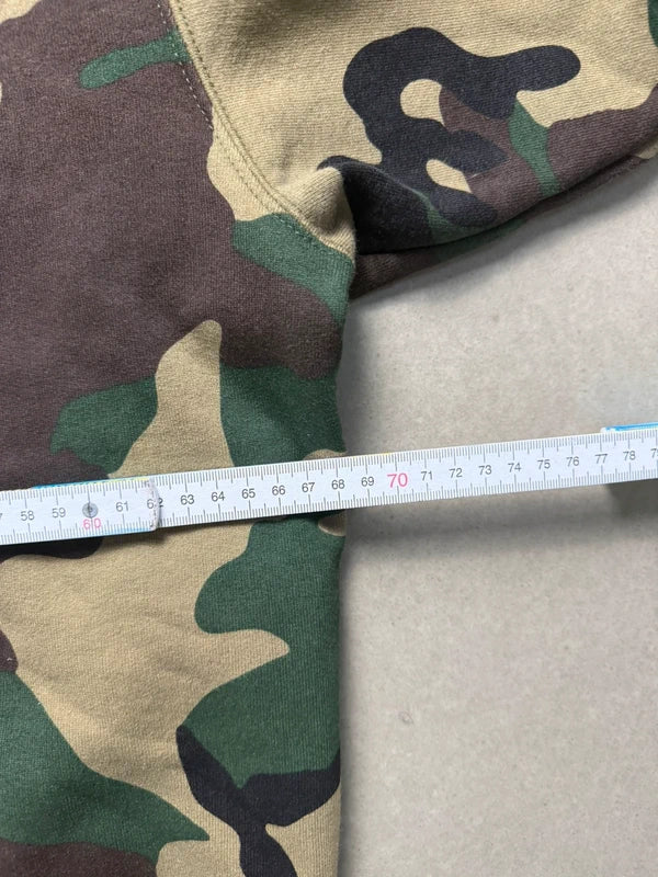 Supreme S Logo Zip Up Hooded Sweatshirt (FW25) Woodland(Størelse X-Large)