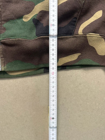 Supreme S Logo Zip Up Hooded Sweatshirt (FW25) Woodland(Størelse X-Large)
